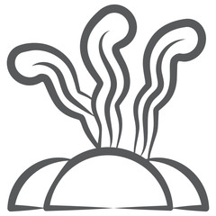 
Editable trendy doodle design of seaweed icon
