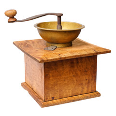 Antique manual coffee grinder
