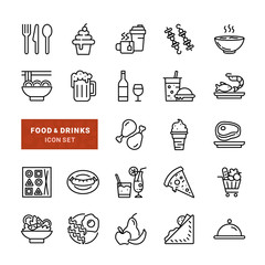 Food and Drinks icon set