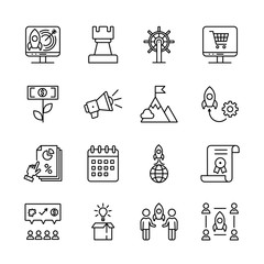 Startup line icons