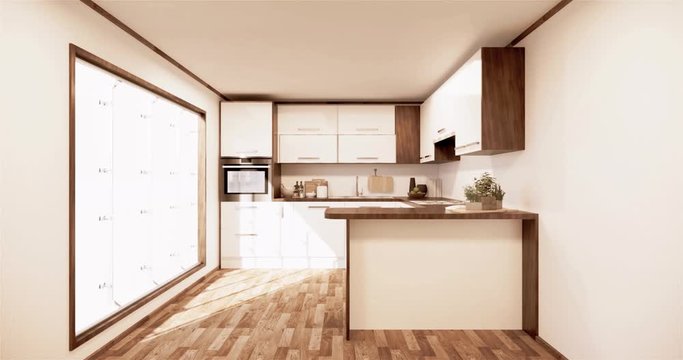 Scene multi function room ideas, japanese room interior design.3D rendering