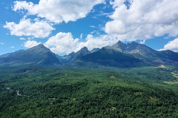 Fototapeta na wymiar Aerial view of High Tatras in Slovakia