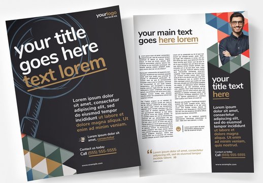 Modern Poster Flyer with Geometric Pattern