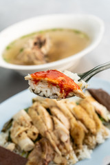 chicken and rice local food 