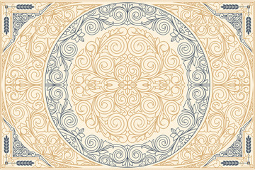 Decorative ornate retro design card