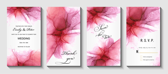  Modern creative design, background marble texture. Wedding invitation. Alcohol ink. Vector illustration.