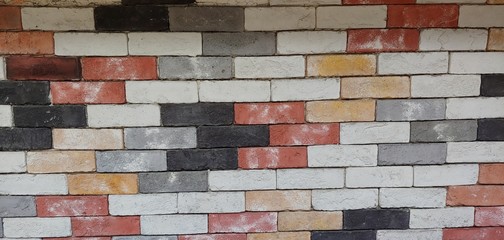 brick walls of various colors of brick_background