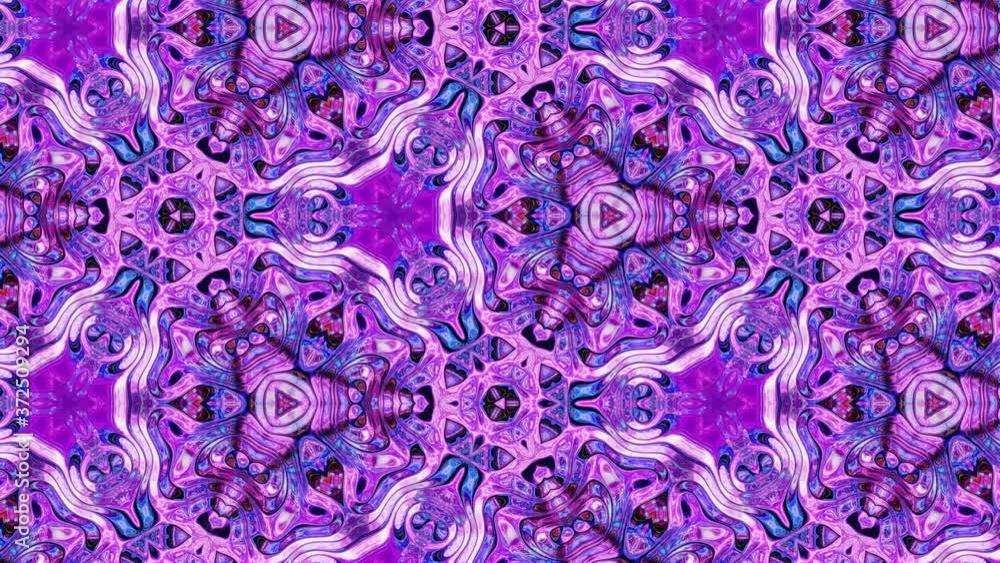 Poster 3d stylish abstract looped bg like wavy symmetrical pattern like kaleidoscopic structure with waves,