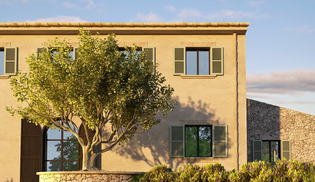 Ausschnitt einer Finca am Abend