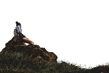 Lady on Rock
