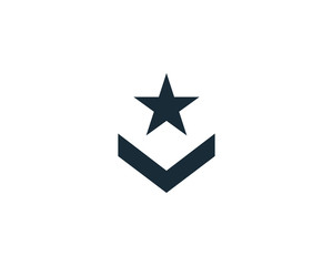 Military Rank Icon Vector Logo Template Illustration Design