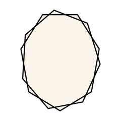 black ornament frame in circle shaped design of Decorative element theme Vector illustration