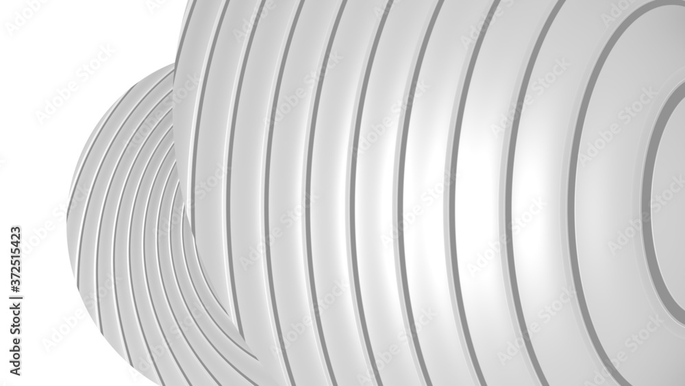 Poster 3d illustration of a textured background in dark gray color and white with circles for document and 
