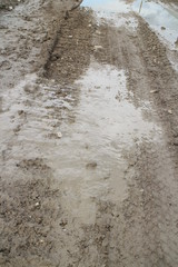 Stones and dirt on a dirt road