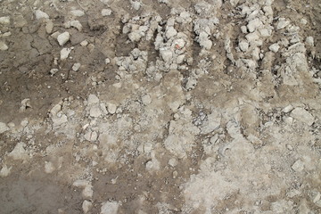 Stones and dirt on a dirt road