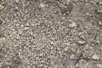 Stones and dirt on a dirt road