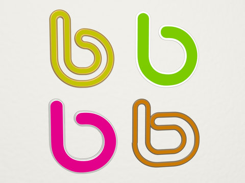 BEBO 4 icons set, 3D illustration