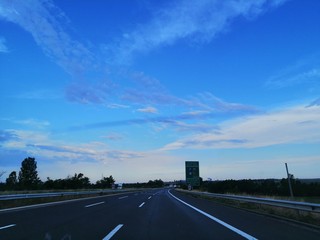 driving on a highway