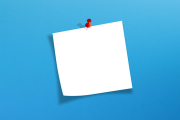 Empty note paper on blue background	