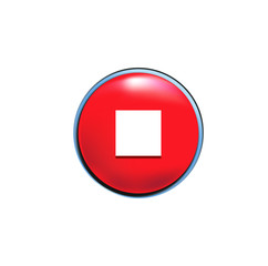 Stop video icon. Media Player Buttons set icon. Vector icon. Set of Media player icons. Audio controls icons set. Media, music, pause, player, stop, video icon