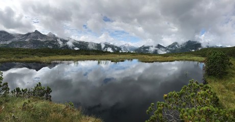 lake and mountains