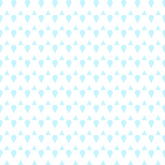blue triangles seamless pattern on a white background