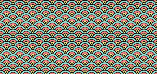 Chinese Seamless Wave Pattern. Premium Japanese Clothes Design. Rich VIP Japanese Wave 
