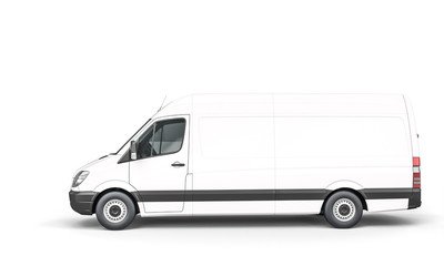 white van for shipping and logistics.