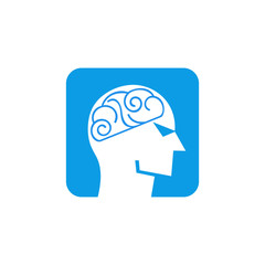Brain activity concept.human head. Creative idea, mind, nonstandard thinking logo.

