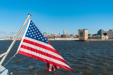 Naklejka premium Manhattan Shore in New York, United States.