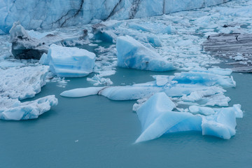 Global warming, Perito Moreno Glacier in Argentina, a famous tourist attraction in Latin America.