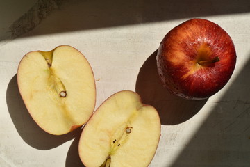 Apple fruit art portrait pie 