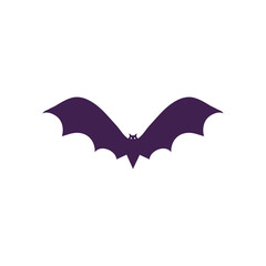 halloween bat icon, flat style