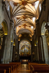 Fototapeta na wymiar Altar of the cathedral of Jaca, Huesca (Spain)