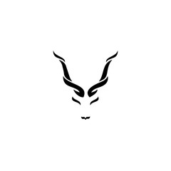 Deer Head Logo Design. Isolated on white background.