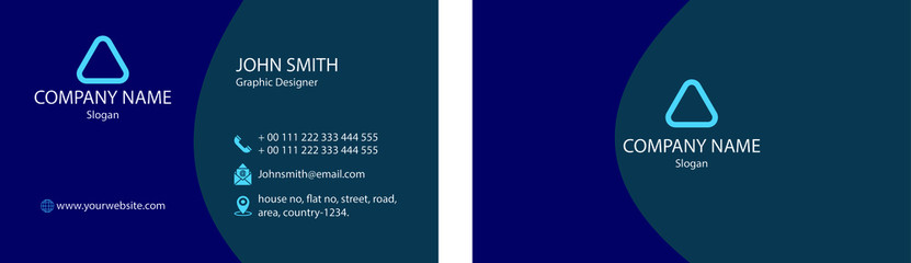 Blue business card design