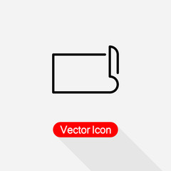 Fototapeta na wymiar Yoga Mat Icon, Yoga Symbol Vector Illustration Eps10