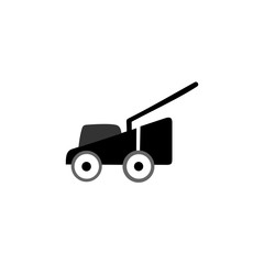 Lawn mower icon symbol Flat vector illustration for graphic and web design. Isolated on white background.