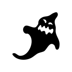 icon of halloween ghost icon, silhouette style