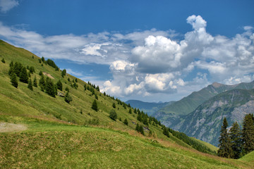 Berglandschaft in Vals in der Schweiz 31.7.2020