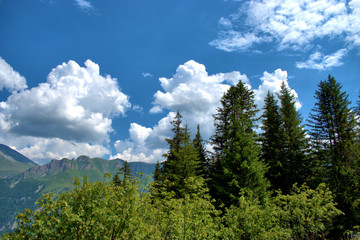 Berglandschaft in Vals in der Schweiz 31.7.2020