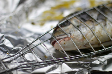 BBQ Fish preparation.