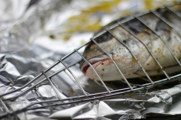 BBQ Fish preparation.
