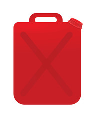 Red blank gas or liquid container. vector