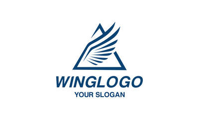 Triangle wing logo design vector EPS 10
