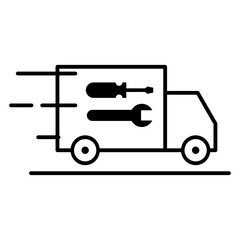 Technician car icon