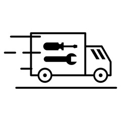 Technician car icon
