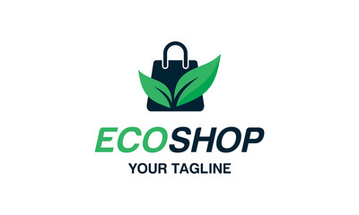Eco shop logo design vector EPS 10