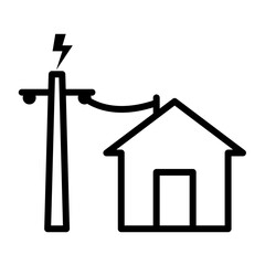 Electric for house icon