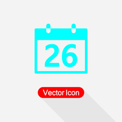 26 Calendar Icon Vector Illustration Eps10